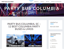 Tablet Screenshot of partybuscolumbia.com